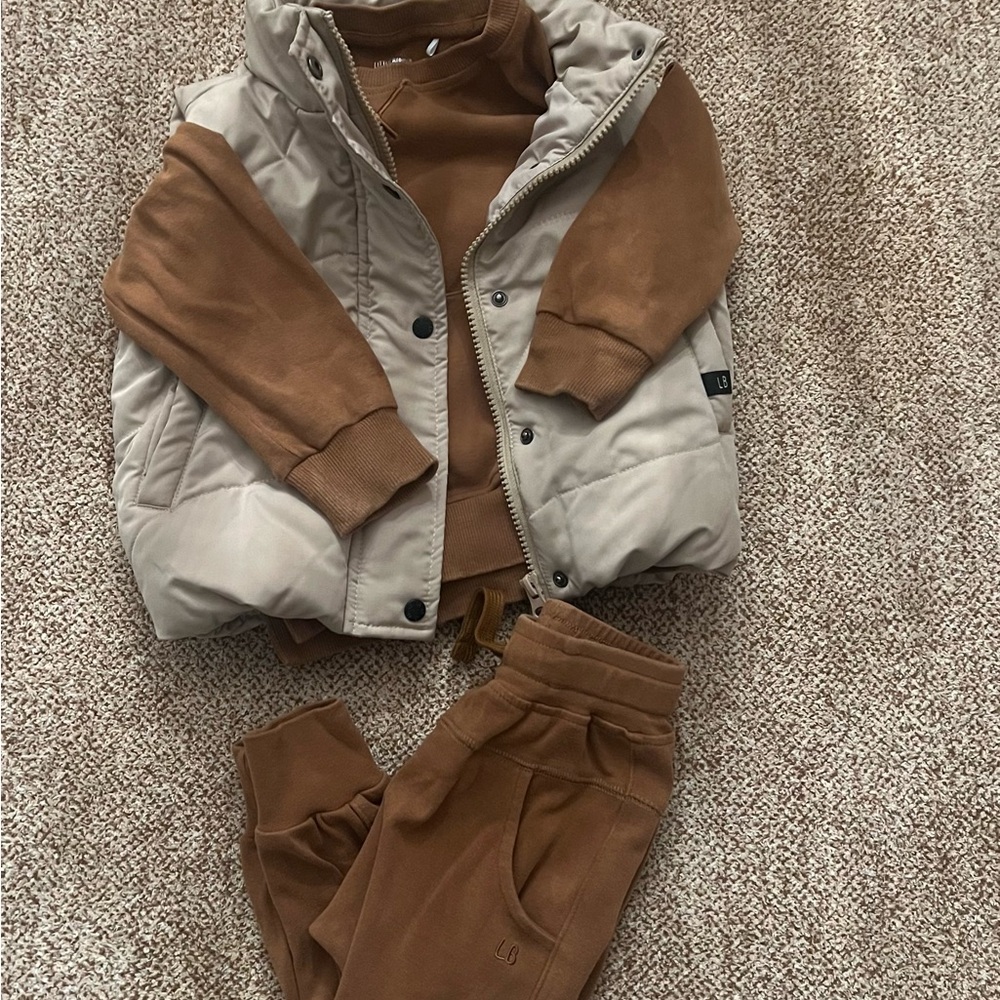 Little Bipsy Beige Puffer Vest